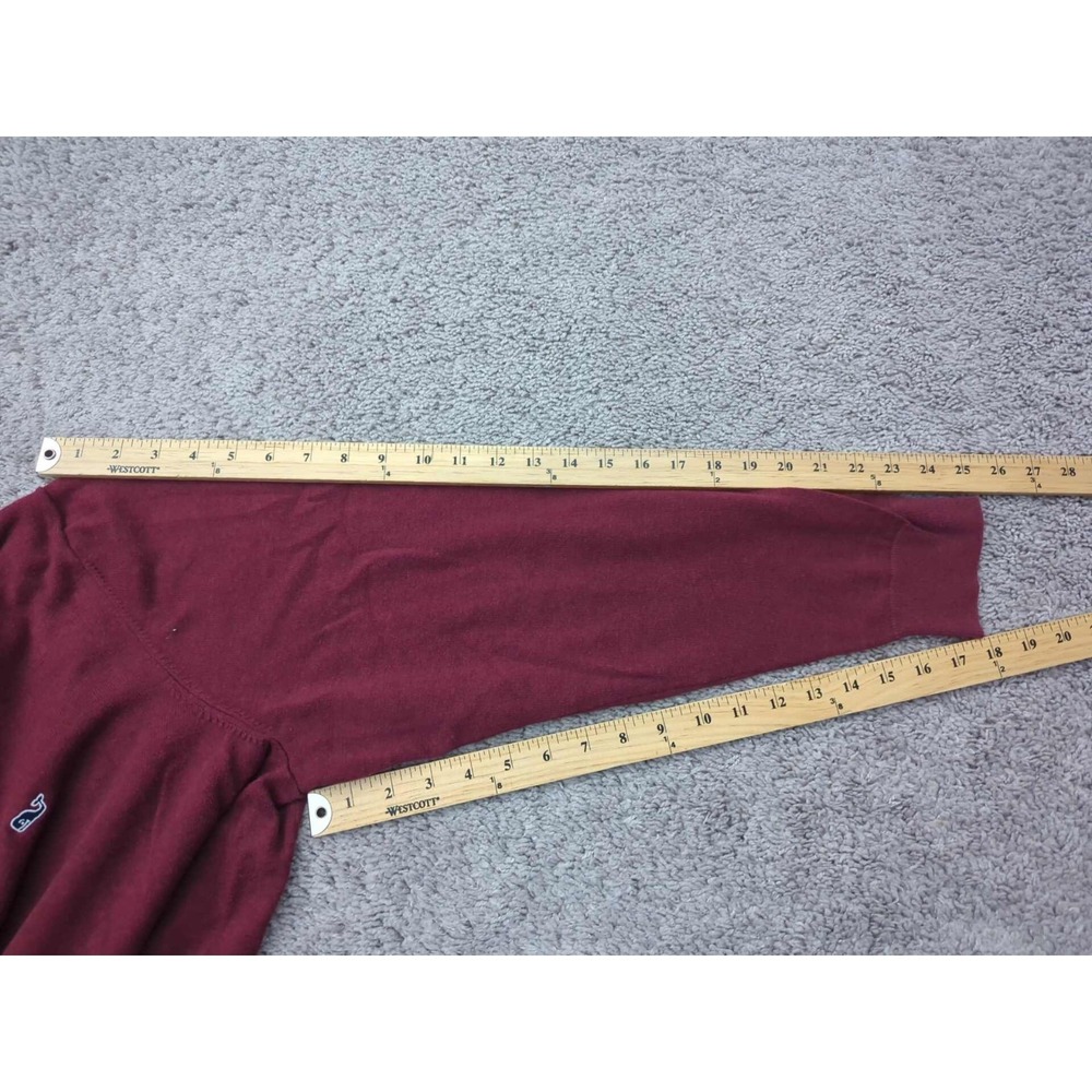 Vineyard Vines Sweater Mens XXL Red 1/4 Zip Pullover Long‎ Sleeve Logo Knit - Picture 5 of 8